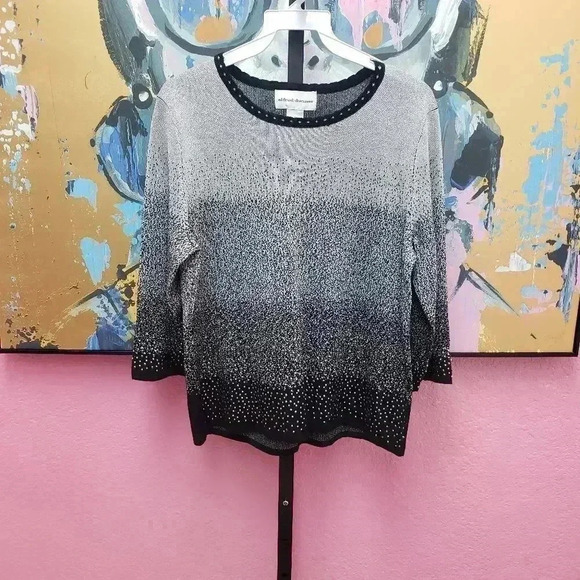 Alfred Dunner Rhinestone Sparkle Sweater - Picture 1 of 6